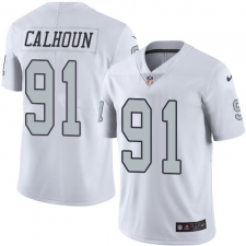 Youth Nike Oakland Raiders #91 Shilique Calhoun Limited White Rush Vapor Untouchable NFL Jersey