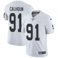 Youth Nike Oakland Raiders #91 Shilique Calhoun White Vapor Untouchable Limited Player NFL Jersey