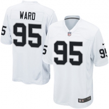 Men's Nike Oakland Raiders #95 Jihad Ward Game White NFL Jersey