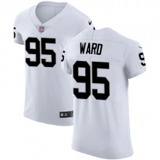 Men's Nike Oakland Raiders #95 Jihad Ward White Vapor Untouchable Elite Player NFL Jersey