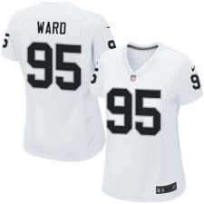 Women's Nike Oakland Raiders #95 Jihad Ward Game White NFL Jersey