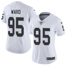 Women's Nike Oakland Raiders #95 Jihad Ward White Vapor Untouchable Limited Player NFL Jersey