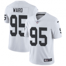 Youth Nike Oakland Raiders #95 Jihad Ward Elite White NFL Jersey