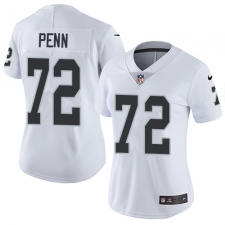Women's Nike Oakland Raiders #72 Donald Penn White Vapor Untouchable Limited Player NFL Jersey