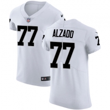 Men's Nike Oakland Raiders #77 Lyle Alzado White Vapor Untouchable Elite Player NFL Jersey
