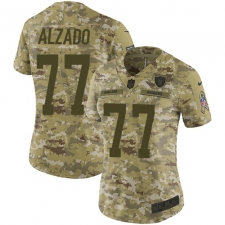Women's Nike Oakland Raiders #77 Lyle Alzado Limited Camo 2018 Salute to Service NFL Jersey