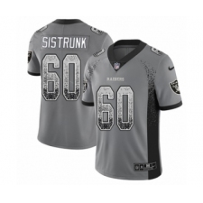 Men's Nike Oakland Raiders #60 Otis Sistrunk Limited Gray Rush Drift Fashion NFL Jersey