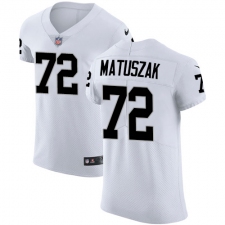 Men's Nike Oakland Raiders #72 John Matuszak White Vapor Untouchable Elite Player NFL Jersey