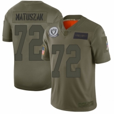 Men's Oakland Raiders #72 John Matuszak Limited Camo 2019 Salute to Service Football Jersey