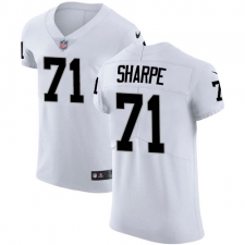 Men's Nike Oakland Raiders #71 David Sharpe White Vapor Untouchable Elite Player NFL Jersey