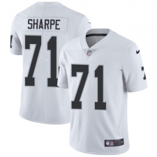 Men's Nike Oakland Raiders #71 David Sharpe White Vapor Untouchable Limited Player NFL Jersey