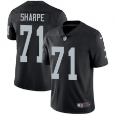 Youth Nike Oakland Raiders #71 David Sharpe Elite Black Team Color NFL Jersey