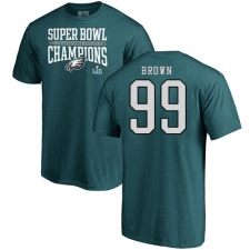 Nike Philadelphia Eagles #99 Jerome Brown Green Super Bowl LII Champions T-Shirt