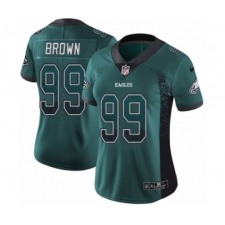 Women's Nike Philadelphia Eagles #99 Jerome Brown Limited Green Rush Drift Fashion NFL Jersey