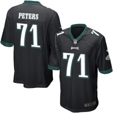Men's Nike Philadelphia Eagles #71 Jason Peters Game Black Alternate NFL Jersey