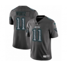 Men's Philadelphia Eagles #11 Carson Wentz Limited Gray Static Fashion Limited Football Jersey