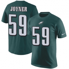 Nike Philadelphia Eagles #59 Seth Joyner Green Rush Pride Name & Number T-Shirt