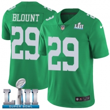 Men's Nike Philadelphia Eagles #29 LeGarrette Blount Limited Green Rush Vapor Untouchable Super Bowl LII NFL Jersey