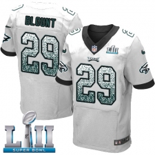 Men's Nike Philadelphia Eagles #29 LeGarrette Blount White Road Drift Fashion Super Bowl LII NFL Jersey