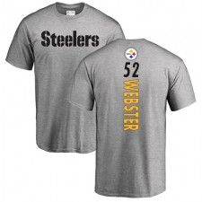 NFL Nike Pittsburgh Steelers #52 Mike Webster Ash Backer T-Shirt