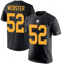 Nike Pittsburgh Steelers #52 Mike Webster Black Rush Pride Name & Number T-Shirt