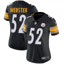 Women's Nike Pittsburgh Steelers #52 Mike Webster Black Team Color Vapor Untouchable Limited Player NFL Jersey