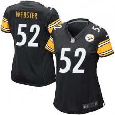 Women's Nike Pittsburgh Steelers #52 Mike Webster Game Black Team Color NFL Jersey