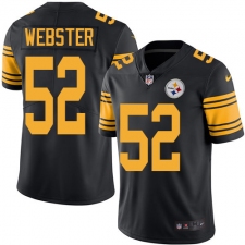 Youth Nike Pittsburgh Steelers #52 Mike Webster Elite Black Rush Vapor Untouchable NFL Jersey