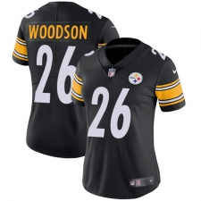 Women's Nike Pittsburgh Steelers #26 Rod Woodson Black Team Color Vapor Untouchable Limited Player NFL Jersey