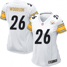 Women's Nike Pittsburgh Steelers #26 Rod Woodson Game White NFL Jersey