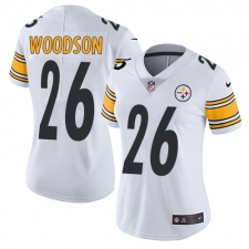 Women's Nike Pittsburgh Steelers #26 Rod Woodson White Vapor Untouchable Limited Player NFL Jersey