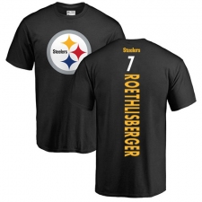 NFL Nike Pittsburgh Steelers #7 Ben Roethlisberger Black Backer T-Shirt