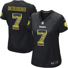 Women's Nike Pittsburgh Steelers #7 Ben Roethlisberger Limited Black Strobe NFL Jersey