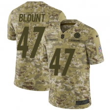 Men's Nike Pittsburgh Steelers #47 Mel Blount Limited Camo 2018 Salute to Service NFL Jersey
