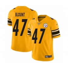 Men's Pittsburgh Steelers #47 Mel Blount Limited Gold Inverted Legend Football Jersey