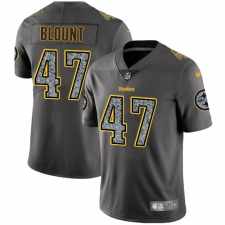 Youth Nike Pittsburgh Steelers #47 Mel Blount Gray Static Vapor Untouchable Limited NFL Jersey