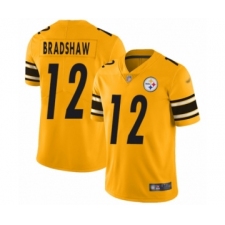 Men's Pittsburgh Steelers #12 Terry Bradshaw Limited Gold Inverted Legend Football Jersey