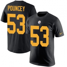 Nike Pittsburgh Steelers #53 Maurkice Pouncey Black Rush Pride Name & Number T-Shirt