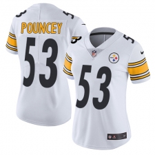 Women's Nike Pittsburgh Steelers #53 Maurkice Pouncey White Vapor Untouchable Limited Player NFL Jersey