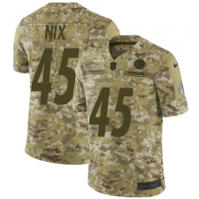 Men's Nike Pittsburgh Steelers #45 Roosevelt Nix Limited Camo 2018 Salute to Service NFL Jersey