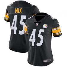 Women's Nike Pittsburgh Steelers #45 Roosevelt Nix Black Team Color Vapor Untouchable Limited Player NFL Jersey