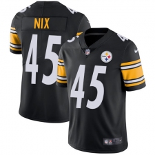 Youth Nike Pittsburgh Steelers #45 Roosevelt Nix Black Team Color Vapor Untouchable Limited Player NFL Jersey