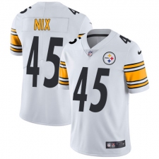 Youth Nike Pittsburgh Steelers #45 Roosevelt Nix White Vapor Untouchable Limited Player NFL Jersey