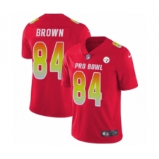 Men's Nike Pittsburgh Steelers #84 Antonio Brown Limited Red AFC 2019 Pro Bowl NFL Jersey
