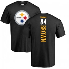 NFL Nike Pittsburgh Steelers #84 Antonio Brown Black Backer T-Shirt