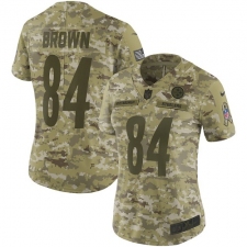 Women's Nike Pittsburgh Steelers #84 Antonio Brown Limited Camo 2018 Salute to Service NFL Jersey