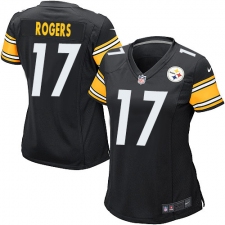 Women's Nike Pittsburgh Steelers #17 Eli Rogers Game Black Team Color NFL Jersey