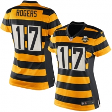Women's Nike Pittsburgh Steelers #17 Eli Rogers Game Yellow/Black Alternate 80TH Anniversary Throwback NFL Jersey