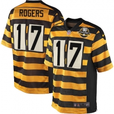 Youth Nike Pittsburgh Steelers #17 Eli Rogers Elite Yellow/Black Alternate 80TH Anniversary Throwback NFL Jersey