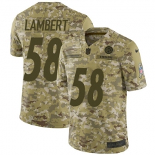 Men's Nike Pittsburgh Steelers #58 Jack Lambert Limited Camo 2018 Salute to Service NFL Jersey